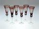 Vintage Glasses For Wines Set Of 6 Pcs Brown Colored Crystal H 8.66 60s Germany