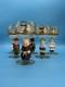 Vintage Goebel Hummel Figural Stem Wine Glasses Set Of 6 Western Germany