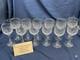 Vintage Gold Rimmed Crystal Wine & Water Glass Set Diamond Cut 12 pc Italy