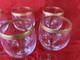 Vintage Gold Trim wine 8 glasses