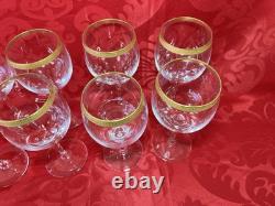 Vintage Gold Trim wine 8 glasses