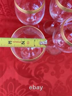 Vintage Gold Trim wine 8 glasses