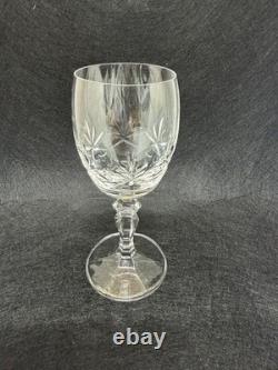 Vintage Gorham Crown Point Cut Crystal White Wine Glasses 5-1/4 Set of 6