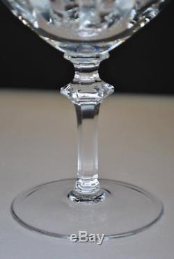 Vintage Gorham Crystal La Scala Pattern Water Goblet / Wine Glasses (10)