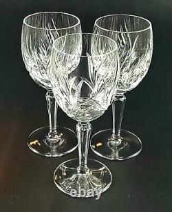 Vintage Gorham Crystal Nocturne Pattern Wine Glasses Rare Set of 3