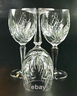 Vintage Gorham Crystal Nocturne Pattern Wine Glasses Rare Set of 3