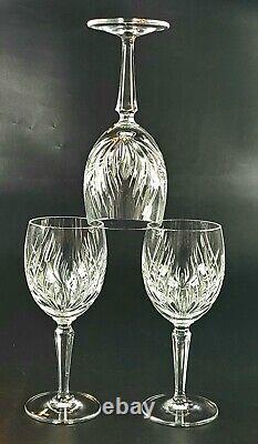 Vintage Gorham Crystal Nocturne Pattern Wine Glasses Rare Set of 3