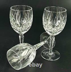 Vintage Gorham Crystal Nocturne Pattern Wine Glasses Rare Set of 3