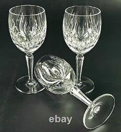 Vintage Gorham Crystal Nocturne Pattern Wine Glasses Rare Set of 3