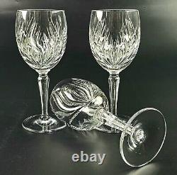 Vintage Gorham Crystal Nocturne Pattern Wine Glasses Rare Set of 3