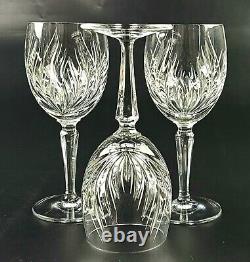 Vintage Gorham Crystal Nocturne Pattern Wine Glasses Rare Set of 3