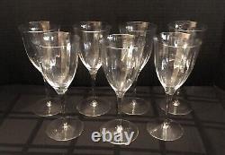 Vintage Gorham Laurin Platinum Rimmed Water Glasses Set of 7