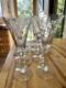 Vintage HEISEY ORCHID Set of 8 TALL WATER-WINE Elegant GLASSES ETCHED 8 1/4