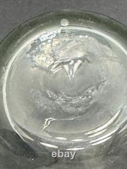 Vintage Hand Blown And Etched Green Stemless Wine Glasses 5 Total