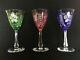 Vintage Hand-cut Roman Crystal Wine Glasses (3)