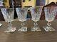 Vintage Hawkes Clear Cut Crystal Glass Set of 4 Water Goblet Glasses B