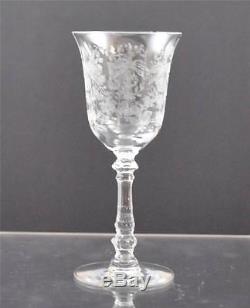 Vintage Heisey Orchid Etch Clear Crystal Stemware Goblet Wine Water Sherbet Y17