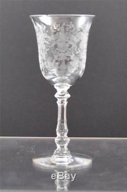 Vintage Heisey Orchid Etch Clear Crystal Stemware Goblet Wine Water Sherbet Y17