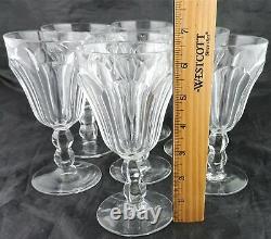 Vintage Heisey Water/wine Glass Petal/panel Ice Cube Stem Set 7 Stemware