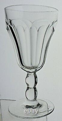 Vintage Heisey Water/wine Glass Petal/panel Ice Cube Stem Set 7 Stemware