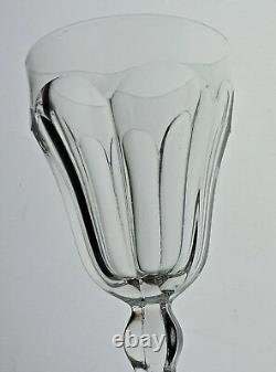 Vintage Heisey Water/wine Glass Petal/panel Ice Cube Stem Set 7 Stemware