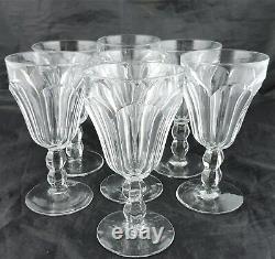 Vintage Heisey Water/wine Glass Petal/panel Ice Cube Stem Set 7 Stemware