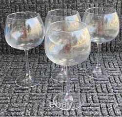 Vintage Heritage 6164 Princess House Balloon Red Wine Glass Set Of 4MINT