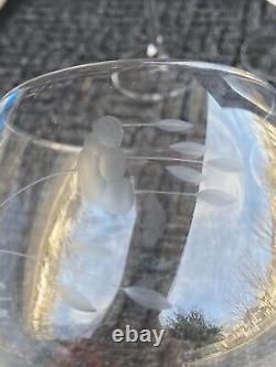 Vintage Heritage 6164 Princess House Balloon Red Wine Glass Set Of 4MINT