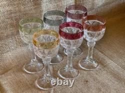 Vintage Hofbauer Crystal/ 1970s Wine Glasses-set Of 6/ GERMANY