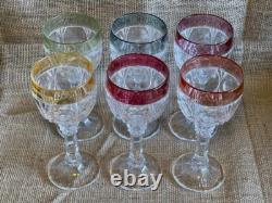 Vintage Hofbauer Crystal/ 1970s Wine Glasses-set Of 6/ GERMANY