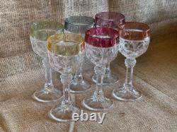 Vintage Hofbauer Crystal/ 1970s Wine Glasses-set Of 6/ GERMANY