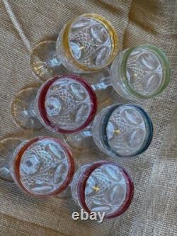Vintage Hofbauer Crystal/ 1970s Wine Glasses-set Of 6/ GERMANY
