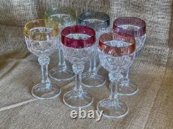 Vintage Hofbauer Crystal/ 1970s Wine Glasses-set Of 6/ GERMANY
