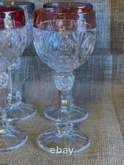 Vintage Hofbauer Crystal/ 1970s Wine Glasses-set Of 6/ GERMANY