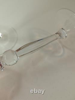 Vintage Hofbauer Lead Crystal Cut to Clear Wine Glasses Goblets Set of 8