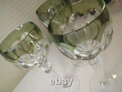 Vintage Hofbauer Lead Crystal Cut to Clear Wine Glasses Goblets Set of 8