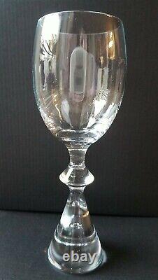 Vintage Holmegaard Bent Severin Design PRINCE Claret White Wine 7 7/8 Glass HTF