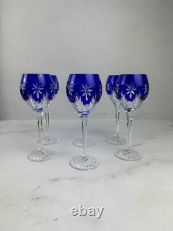 Vintage Horst Belda'Stars of Midnight' Wine Glasses Franklin Mint Set of 6