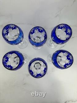 Vintage Horst Belda'Stars of Midnight' Wine Glasses Franklin Mint Set of 6