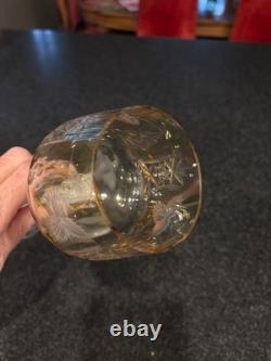 Vintage Hortensia Traube Bohemian Amber Crystal Hock Glasses (set of 12) Mint