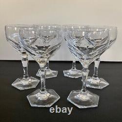 Vintage Hoya Aurora Blown Wine Glass 5 7/8 6 oz. Set of 6 Discontinued