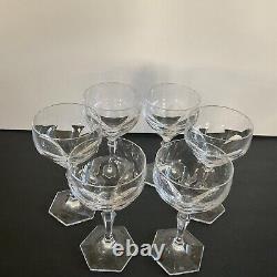 Vintage Hoya Aurora Blown Wine Glass 5 7/8 6 oz. Set of 6 Discontinued