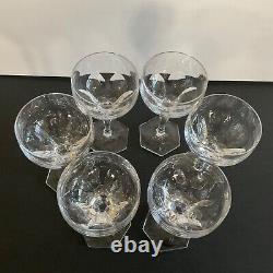 Vintage Hoya Aurora Blown Wine Glass 5 7/8 6 oz. Set of 6 Discontinued