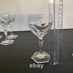 Vintage Hoya Aurora Blown Wine Glass 5 7/8 6 oz. Set of 6 Discontinued