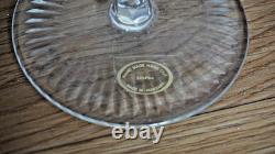 Vintage Hungarian Cut to Clear Crystal Hock Wine Glasses Set of 4