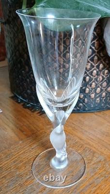 Vintage Igor Carl Faberge Kissing Doves Wine Glasses Set of 6 France