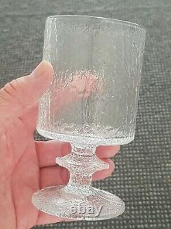 Vintage Iittala Senaattori Glass Wine / Water Timo Sarpaneva Finland MCM