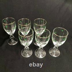 Vintage Irish Shamrock Wine Coffee Liquor Glasses Gold Rim 15 Piece Set