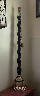 Vintage Italian Green Glass 45 1/2 Tall Chianti Wine Bottle 1977 Unopened NEW