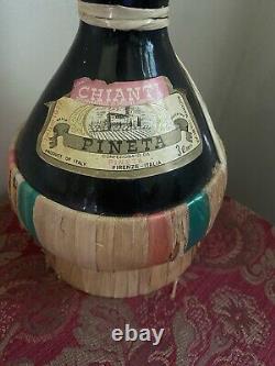 Vintage Italian Green Glass 45 1/2 Tall Chianti Wine Bottle 1977 Unopened NEW